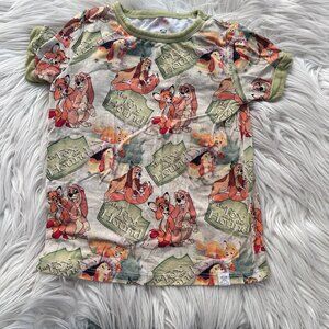 Little Snuggles Disney Fox & the Hound bamboo tee size 2 // 3880